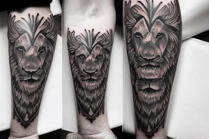 lion wearing a dragon

like https://www.pinterest.com/pin/586945763960465815/

https://www.pinterest.com/pin/854980310528625227/ tattoo idea