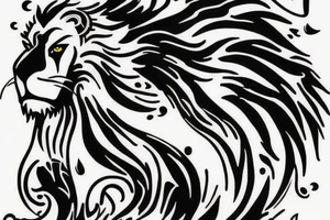 lion wearing a dragon

like https://www.pinterest.com/pin/586945763960465815/ tattoo idea