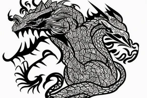 lion wearing a dragon

like https://www.pinterest.com/pin/586945763960465815/ tattoo idea