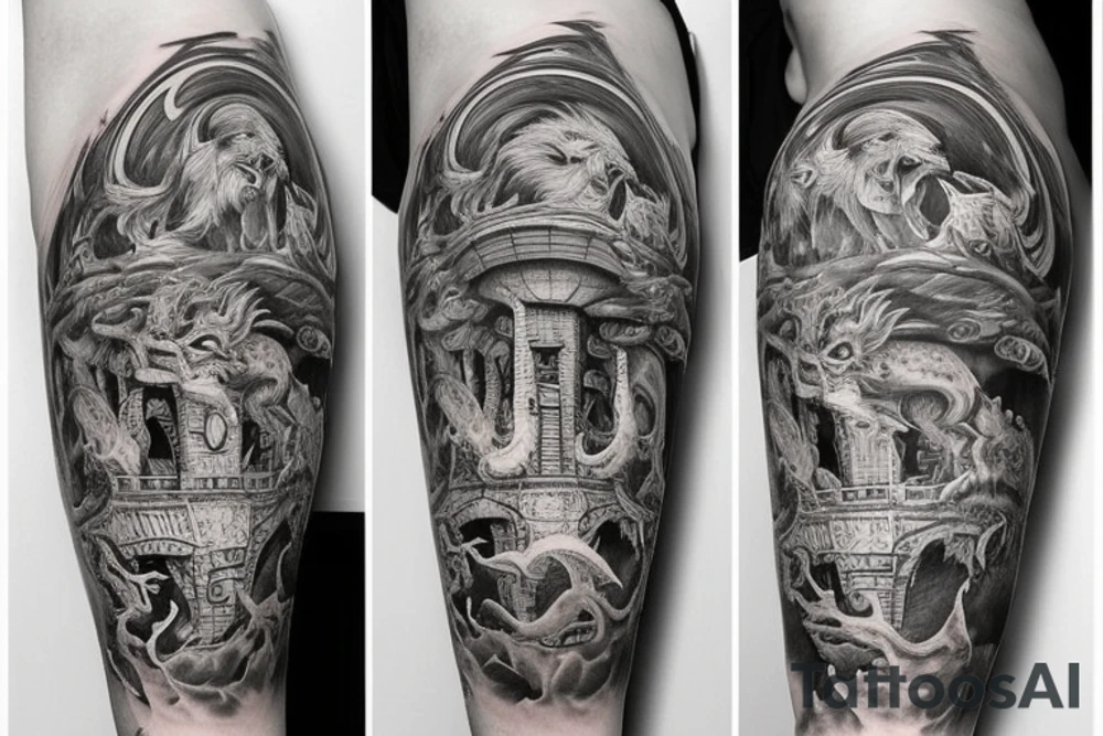 lions head ontop of a dragons head on top of a tower
like https://www.pinterest.com/pin/586945763960465815/ tattoo idea lions head ontop of a dragons head on top of a tower
like https://www.pinterest.com/pin/586945763960465815/ tattoo idea
