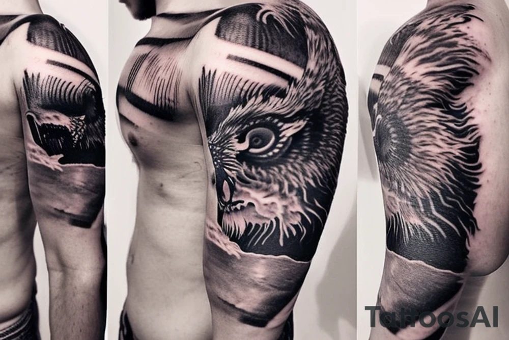 shoulder sleeve tattoo Japanese  dragon rock climbing mountain with long sharp claws breaking rocks away, silky hair

https://images.app.goo.gl/b7mZwAup5FWrHbAQ6

high detail
short hair
abstract empty spaces
hidden pictures
fog
7 zoomed in pictures tattoo idea
