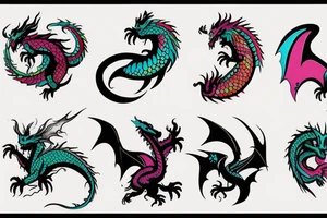 dragon
colourful
spray paint tattoo idea