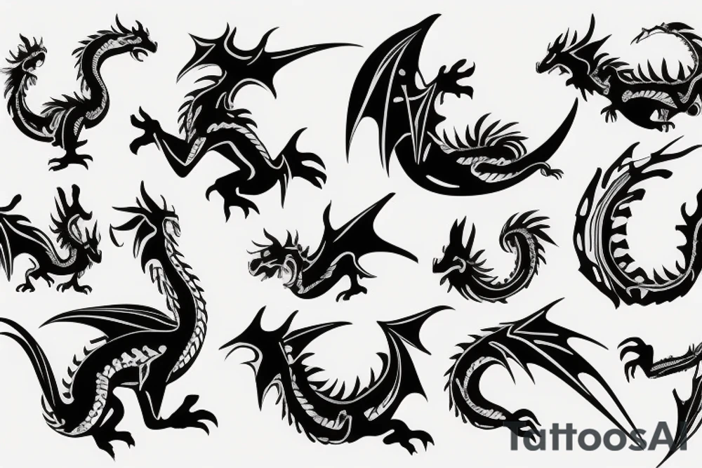 dragon
colourful
spray paint tattoo idea