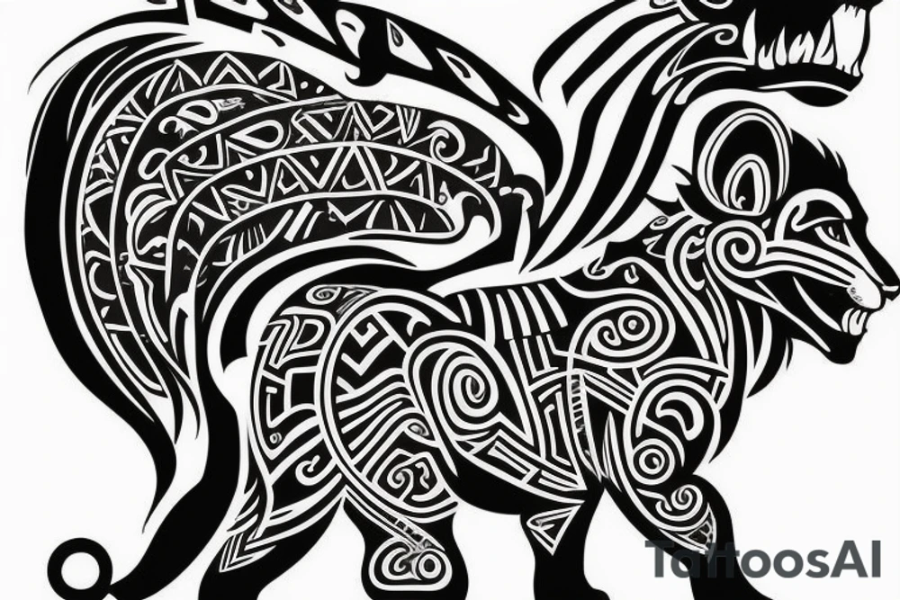 maori lion tattoo idea