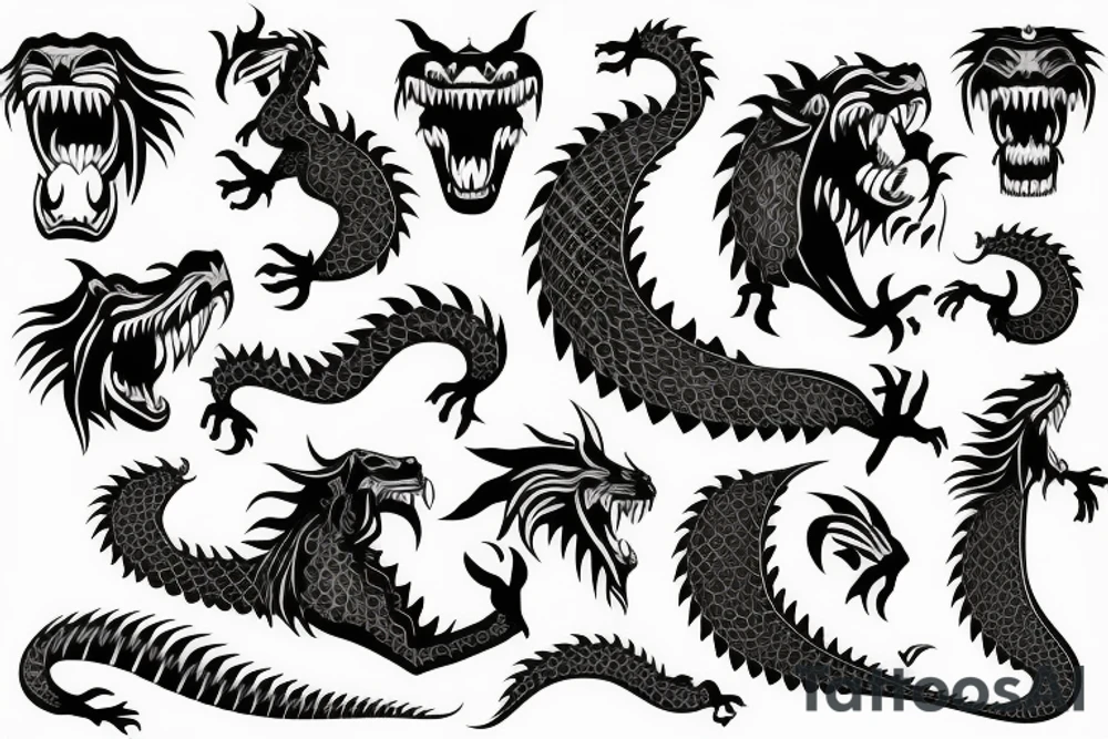 maori lion and dragon

long hair
sharp teeth tattoo idea