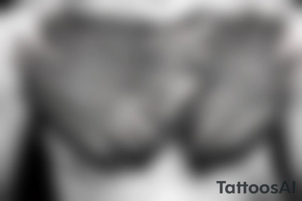 eagle wings on man chest tattoo idea