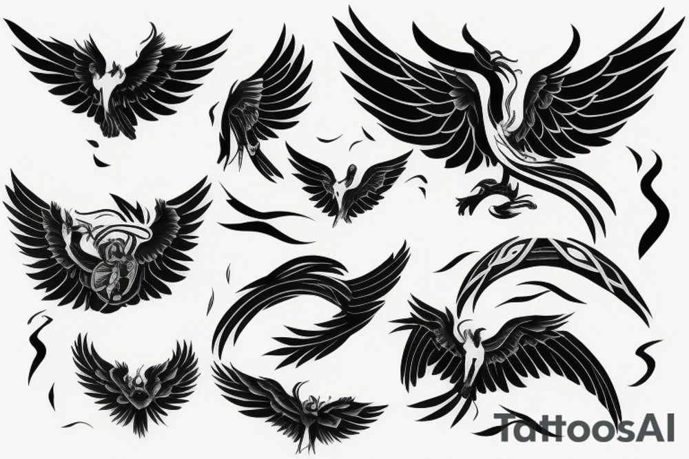 phoenix on man chest tattoo idea