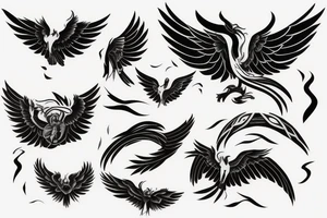 phoenix on man chest tattoo idea