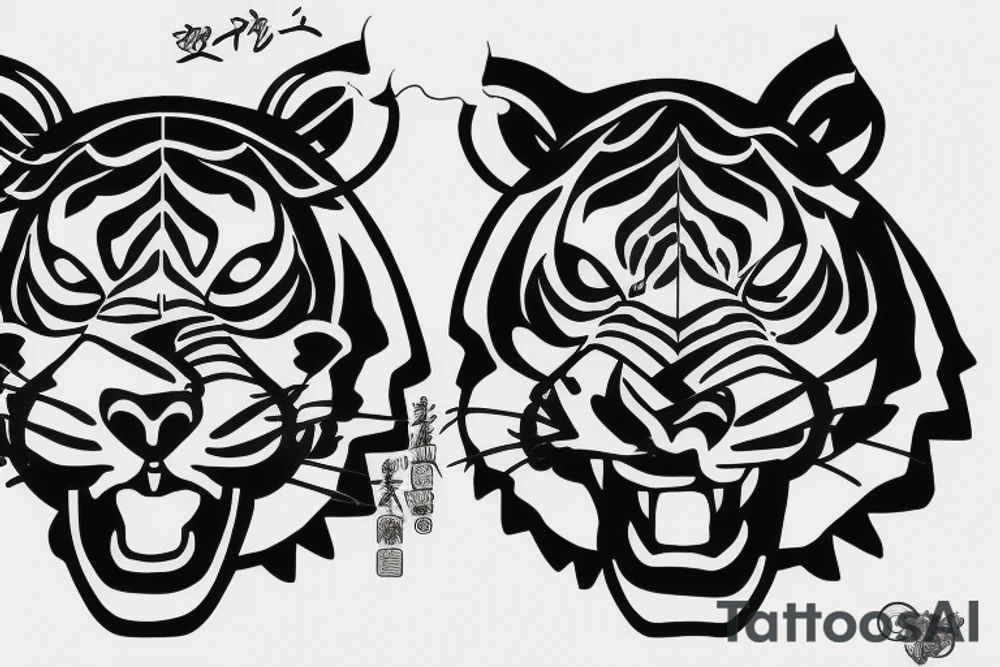 tiger 
on man chest tattoo idea