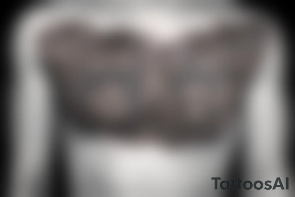 tiger on male chest tattoo idea