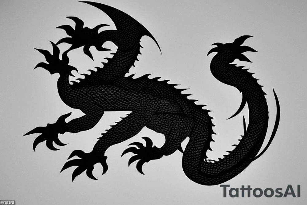 Placement: Shoulder sleeve
The dragon is a Japanese-style dragon tattoo with black scales, silver accents, sharp claws, long silky hair and expressive eyes. Its head perches on your shoulder, and its body wraps around your arm in a spiral. The dragon's mouth is open as if it's roaring, and its tongue curls around your bicep.
The landscape: Snowy mountains in the distance, scattered pine trees, and a blue sky. The tallest peak is in the centre of the design, and the snow is piled high on the ground.
The details: Highly detailed scales with intricate patterns and shading, sharp claws, expressive eyes, and snowflakes with a crystalline appearance.
The colours: Dark green scales with gold accents, pale blue-grey mountains, various shades of green for trees, and pure white snow.
The movement The dragon's body curves around your arm in a spiral, with its head and tail meeting at your shoulder. Its wings are outstretched, causing snow on the ground to spray up dramatically. tattoo idea