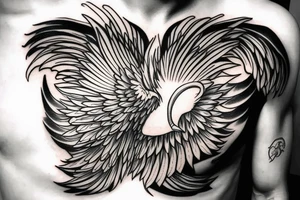 harpie on male chest tattoo idea
