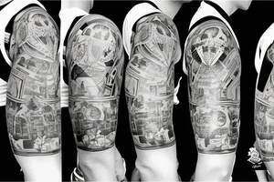Pilot talk album inspired half sleeve tattoo idea