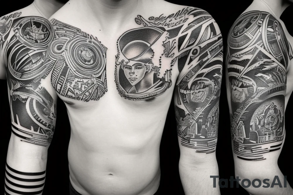 Pilot talk album inspired half sleeve tattoo idea