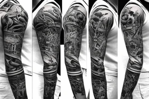 Pilot talk album inspired half sleeve tattoo idea