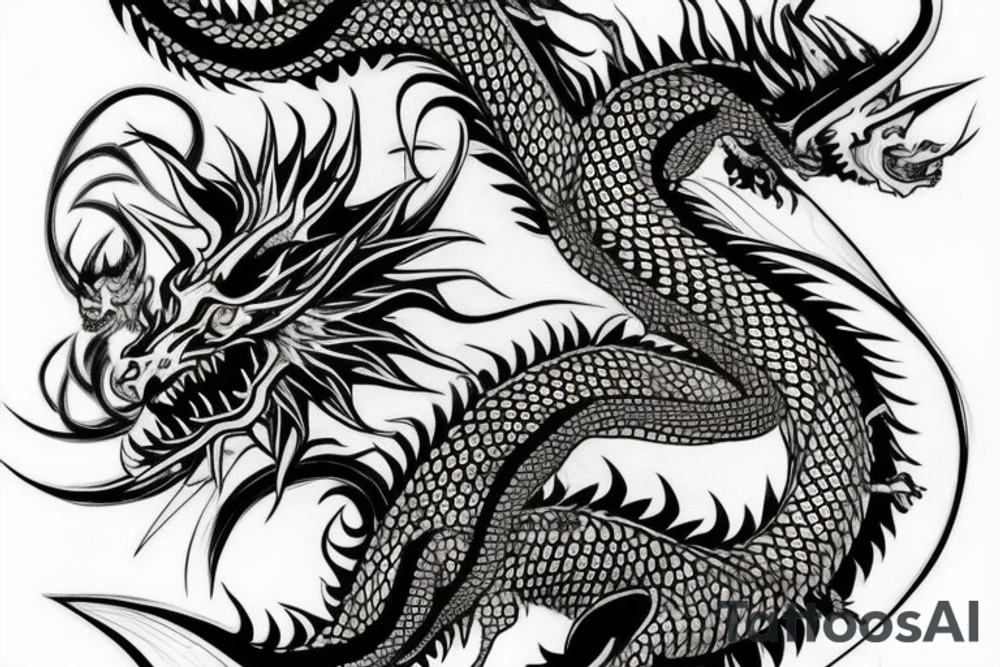 Shoulder sleeve tattoo
dragon with black scales, yellow small highlights on scales, long sharp claws, silky hair and intense eyes. dragon has lions hair

silky hair
trippy
abstract negative spaces
scratch marks

https://www.mushroom-magazine.com/the-mystic-shades-of-alex-grey/ tattoo idea