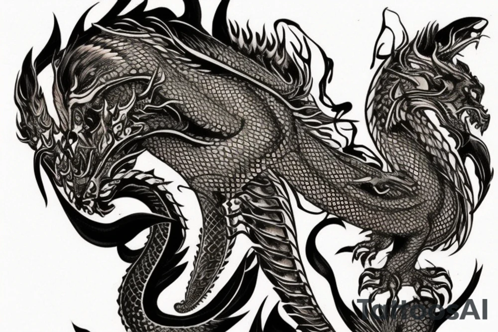 Shoulder sleeve tattoo
dragon with black scales, yellow small highlights on scales, long sharp claws, silky hair and intense eyes. dragon has lions hair

silky hair
trippy
abstract negative spaces
scratch marks

https://www.mushroom-magazine.com/the-mystic-shades-of-alex-grey/ tattoo idea