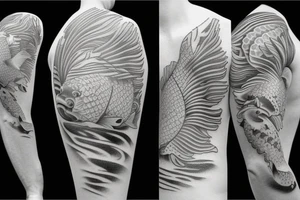 3D Koi fish tattoo idea