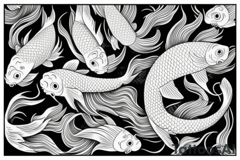 3D Koi fish tattoo idea