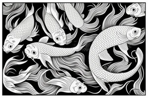 3D Koi fish tattoo idea
