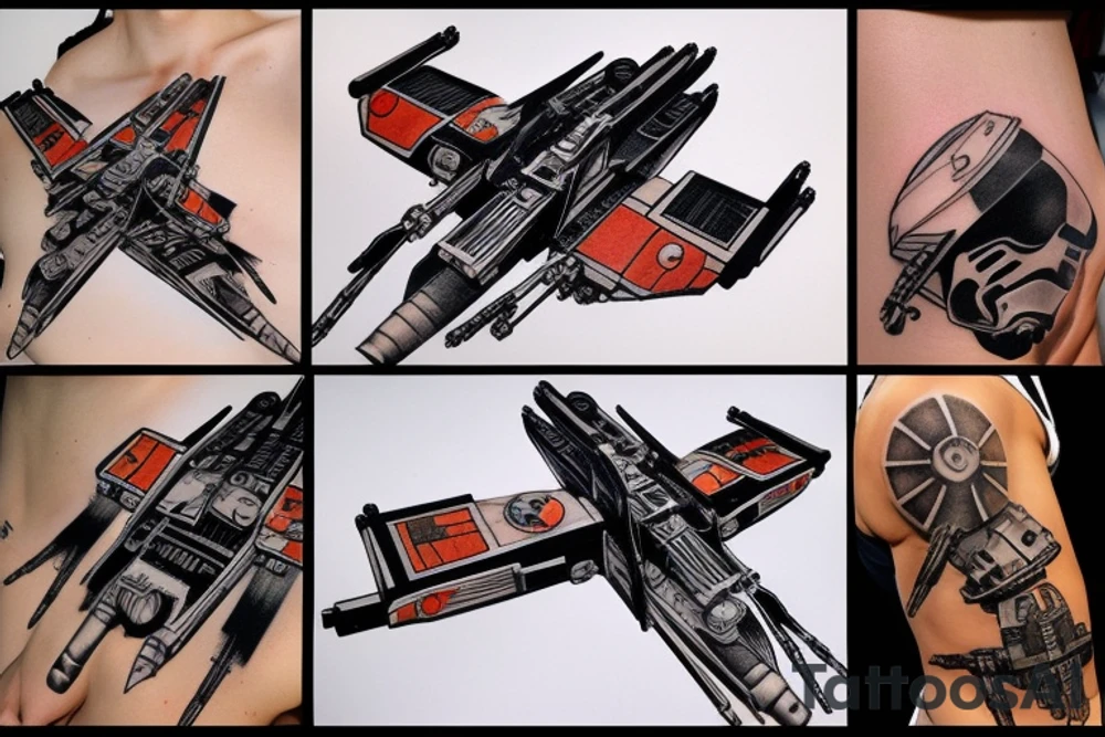 starwars X-wing fighter tattoo idea