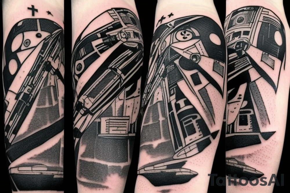 starwars X-wing fighter tattoo idea
