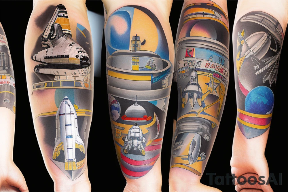 spaceshuttle tattoo tattoo idea