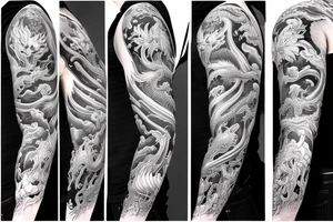 spider lilies
waves
jiu jiutsu kaisen
demon dragon
mexican inspiration
full sleeve tattoo idea
