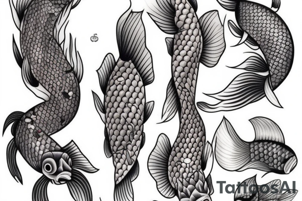 koi fish
full sleeve 
colorized tattoo idea
