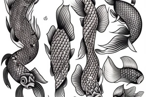 koi fish
full sleeve 
colorized tattoo idea