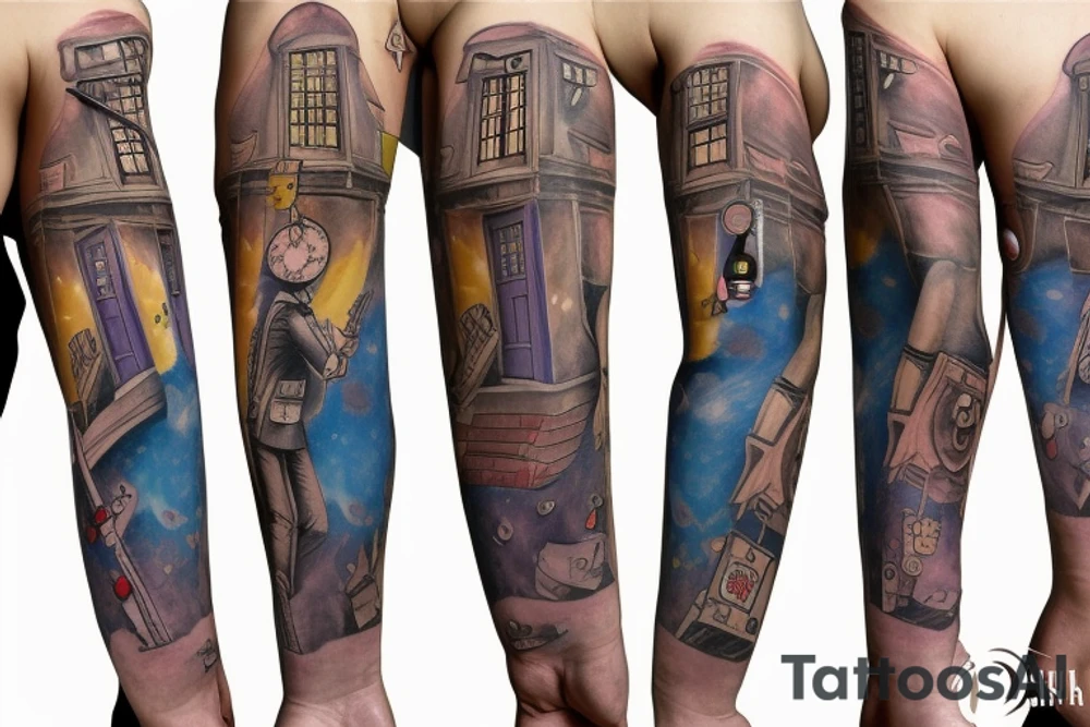 Doctor who sleeve tattoo tattoo idea