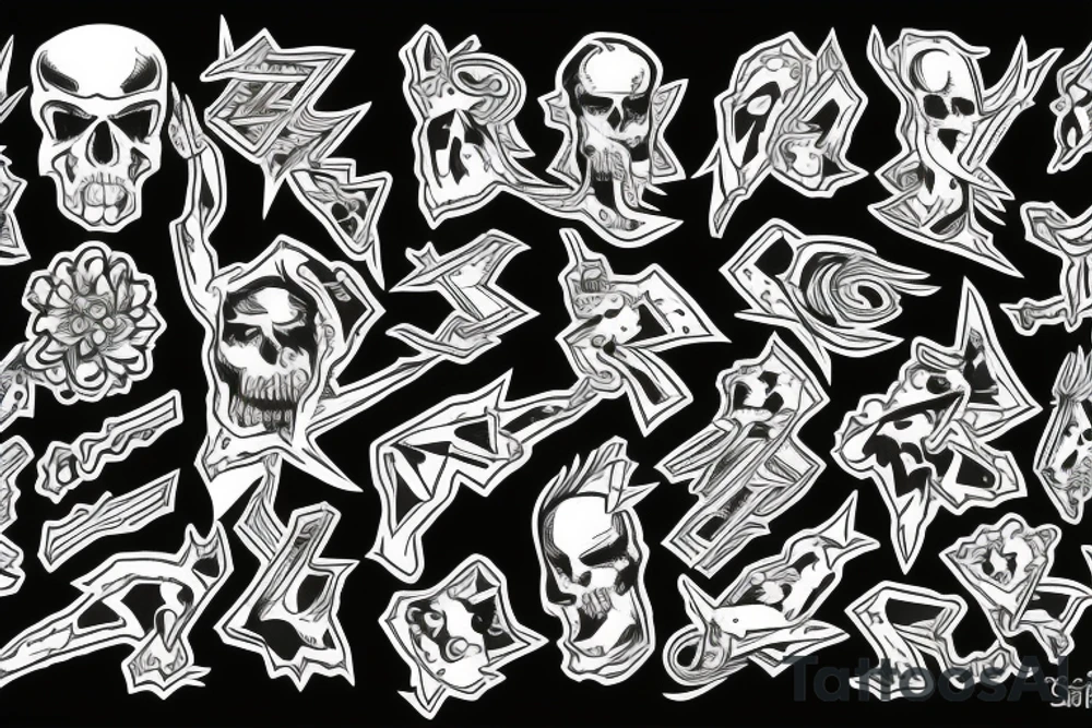 Spread eagle tattoo idea