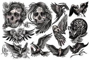 Spread eagle tattoo idea