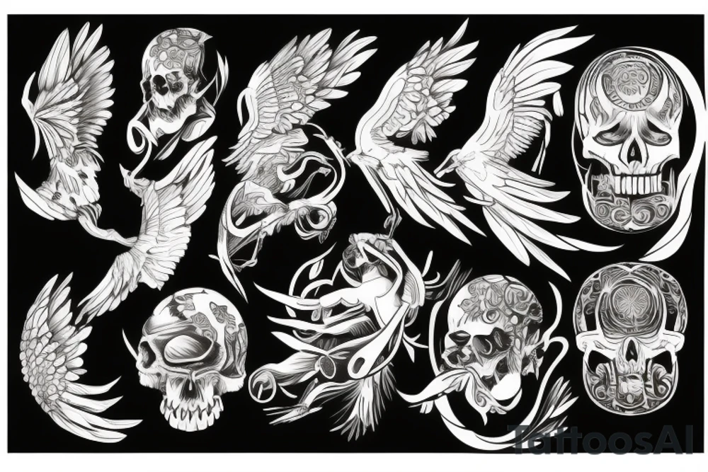 Spread eagle tattoo idea