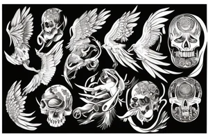 Spread eagle tattoo idea