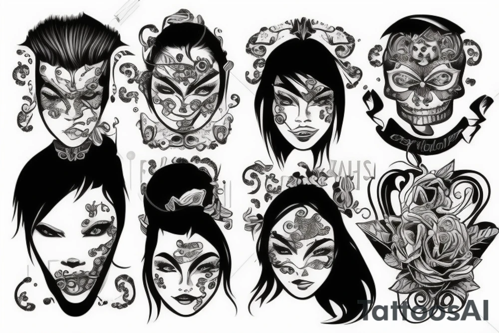 O face tattoo idea