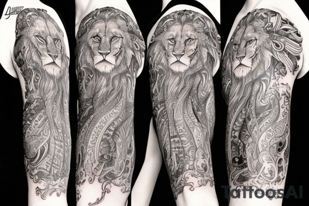 sleeve tattoo
10,000 days
lion
Divinely Illuminated tattoo idea