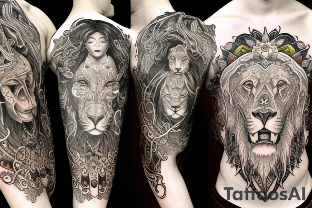 sleeve tattoo
10,000 days
lion
Divinely Illuminated tattoo idea
