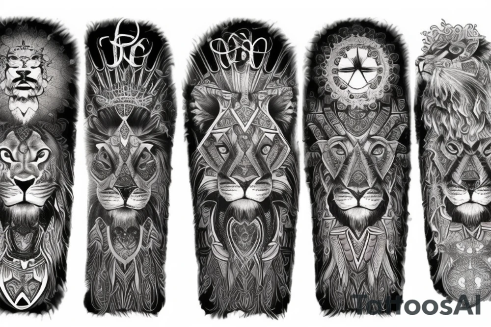 sleeve tattoo
10,000 days
lion
Divinely Illuminated tattoo idea