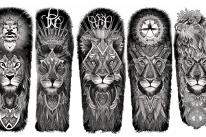 sleeve tattoo
10,000 days
lion
Divinely Illuminated tattoo idea