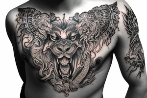 sleeve tattoo
10,000 days
lions and dragons head
lions hair
Divinely Illuminated
full colour tattoo idea