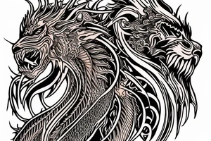 sleeve tattoo
10,000 days
dragon with lions mane
lions hair
Divinely Illuminated
full colour tattoo idea