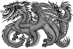 sleeve tattoo
10,000 days
dragon with lions mane
lions hair
Divinely Illuminated

https://images.app.goo.gl/4FcM9RZvXaTXmU4n8
full colour tattoo idea