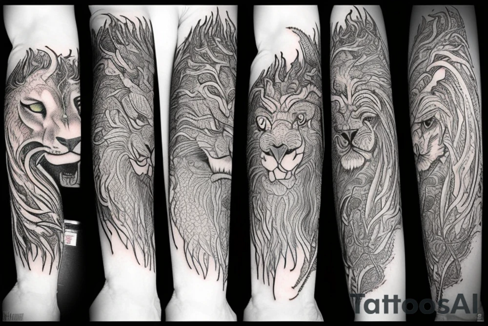 tottem pole
dragon
lion tattoo idea