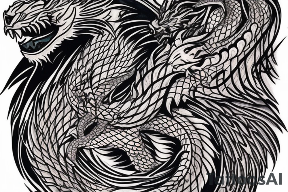 tottem pole
dragon
lion
abstract negative space
divinely illuminated tattoo idea