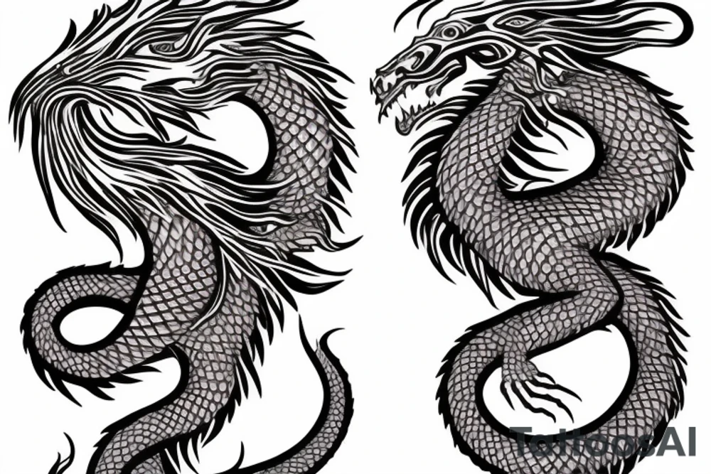 tottem pole
dragon
lion
abstract negative space
divinely illuminated tattoo idea