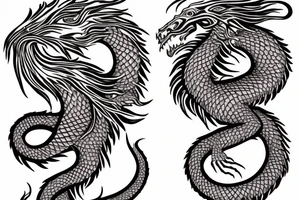 tottem pole
dragon
lion
abstract negative space
divinely illuminated tattoo idea