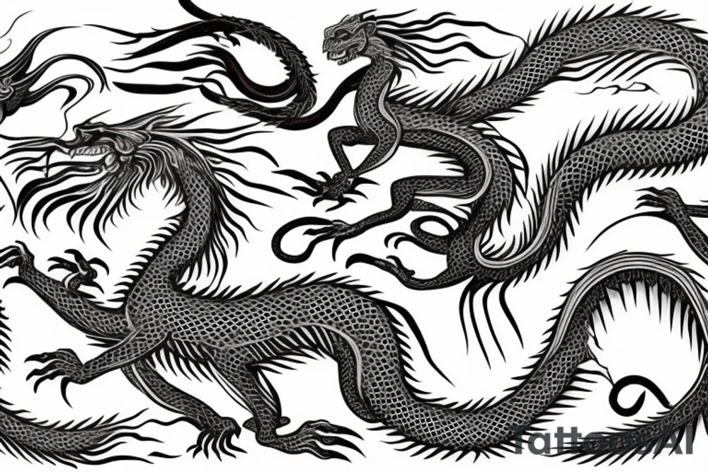 tottem pole
dragon
lion
abstract negative space
divinely illuminated tattoo idea
