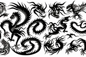tottem pole
dragon
lion
abstract negative space
divinely illuminated tattoo idea