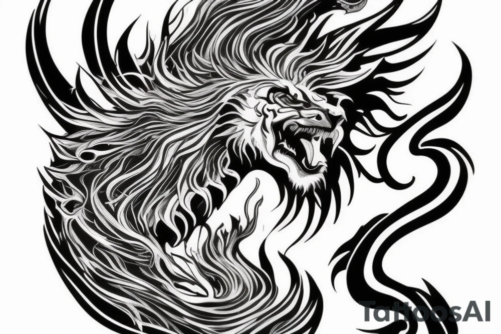 vertical
dragon and lion
lions mane
dragon wings
Dragons claws
pegasus
abstract negative space
divinely illuminated
full colour
dark
abstract
trippy
drugs tattoo idea